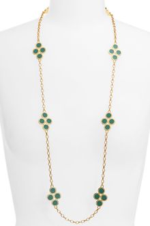Tory Burch Cole Enamel Clover Necklace - Lyst