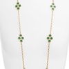Tory Burch Cole Enamel Clover Necklace in Blue (storm blue) - Lyst