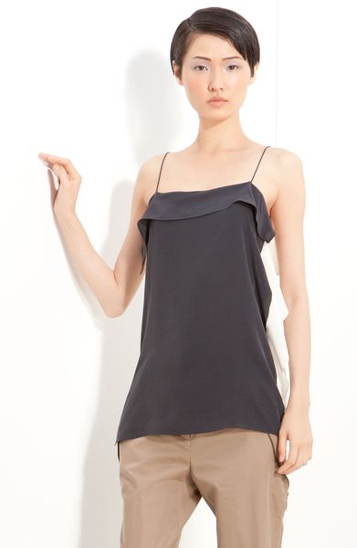 3.1 Phillip Lim Silk Top in Black (soft black/ white) - Lyst