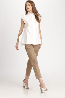 3.1 Phillip Lim Sleeveless Chiffon Back Shirt - Lyst