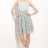 Alice + Olivia Tibby Petal Dress in Blue (dusty blue) - Lyst