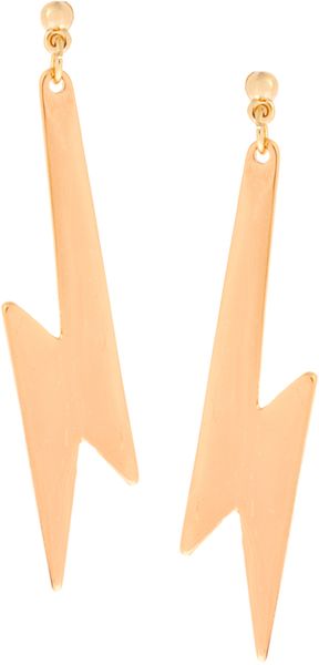 ASOS Collection Asos Gold Lightning Strike Earrings - Lyst