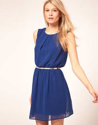 ASOS Collection Asos Skater Dress with Belt - Lyst