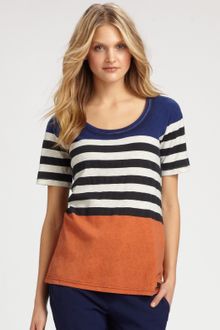 Burberry Brit Striped Cotton Tee - Lyst