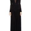 Burberry Prorsum Pleated Jersey Maxi Dress in Black - Lyst