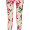 Dolce & Gabbana Peonyprint Cropped Midrise Skinny Jeans in Brown (taupe) - Lyst