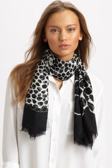 Gucci Safari Print Silk Shawl Scarf - Lyst