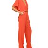 Jo No Fui Viscose Jumpsuit With Large Sleeves in Orange - Lyst