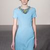Matthew Williamson Fall 2012 Short Blue Formal Dress with Appliquéd Neckline and Hem Cutouts in Blue - Lyst