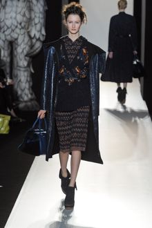 Mulberry Fall 2012 Zig-Zag Print Hooded Dress - Lyst