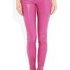 Roberto Cavalli Lowrise Skinny Leather Pants in Purple (magenta) - Lyst