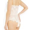 Rosamosario Buongiorno Dolcezza Silkgeorgette and Chantilly Lace Bodysuit in White - Lyst