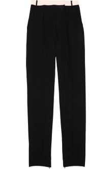 Tibi Contrast-waist Tapered Silk Pants - Lyst