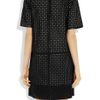 Tibi Leathertrimmed Cotton Dress in Black - Lyst