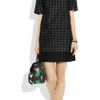 Tibi Leathertrimmed Cotton Dress in Black - Lyst