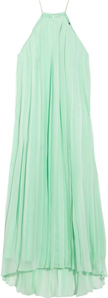 Tibi Pleated Silk-chiffon Dress - Lyst