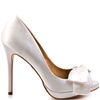 Badgley Mischka Gylda  White Satin in White - Lyst