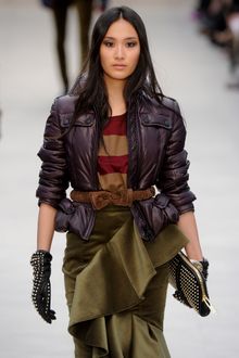 Burberry Prorsum Fall 2012 Ruched Bow Detail Belt  - Lyst