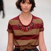 Burberry Prorsum Fall 2012 Ruched Bow Detail Belt in Brown - Lyst