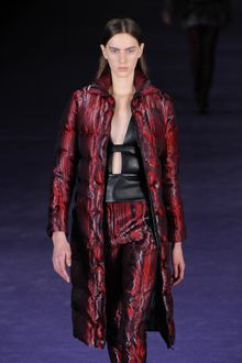 Christopher Kane Fall 2012 Long Sleeve Polyester Puffy Coat In Red - Lyst