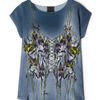 Hermione De Paula Blue Tammy Silk Floral Luxe Tee in Blue - Lyst