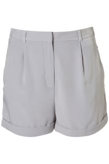 Topshop High Waist Cupro Shorts - Lyst