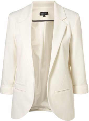 Topshop Ponte Boyfriend Blazer - Lyst