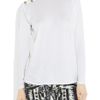 Balmain Embellished Cotton Top in White - Lyst