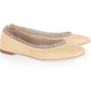 Chloé Crochet and Beadtrimmed Leather Ballet Flats in Beige (nude) - Lyst