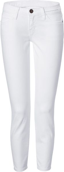 Current/elliott White Stiletto 7/8 Jeans in White - Lyst
