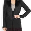 Maison Martin Margiela Fringed Crepe Jacket in Black - Lyst