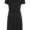 Maison Martin Margiela PleatedSkirt Jersey And CottonBlend Dress in Black - Lyst
