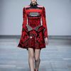 Mary Katrantzou Fall 2012 Typewriter Print Peplum Dress in Red - Lyst