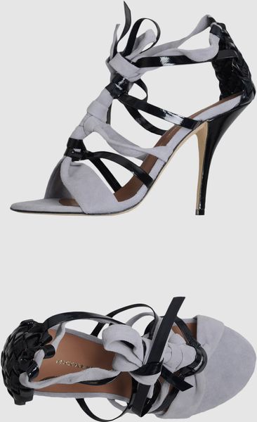 Nicole Brundage Highheeled Sandals in Gray (grey) - Lyst