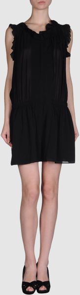 Stefanel Short Dresses in Black (brown) - Lyst