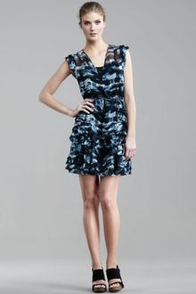 Theory Printed Silk Dress - Lyst