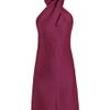 Yves Saint Laurent Double Layer Halterneck Dress in Purple (cherry) - Lyst