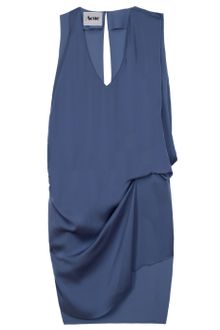 Acne Mallory V Neck Asymmetric Dress - Lyst
