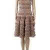 Alaïa Frill Knit Dress in Beige (nude) - Lyst