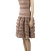 Alaïa Frill Knit Dress in Beige (nude) - Lyst