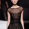 Alberta Ferretti Fall 2012 Ruffle Detail Lace Evening Gown  in Black - Lyst