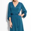 Donna Ricco Bloused Sleeve Faux Wrap Dress in Blue (twilight) - Lyst
