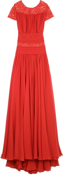 Eastland Lace Insert Gown in Red - Lyst