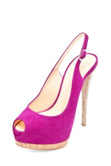 Giuseppe Zanotti Sling Back Cork Pump in Fuchsia - Lyst