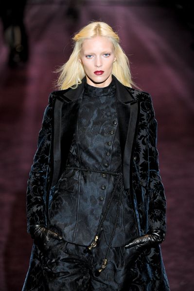 Gucci Fall 2012 Tapestry Button Down Tunic  in Black - Lyst