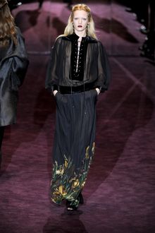 Gucci Fall 2012 Printed Hem Maxi Skirt  - Lyst