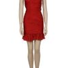 Halston Heritage Gathered Strapless Dress in Red - Lyst
