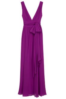 Halston Heritage Waist Tie Grecian Gown - Lyst