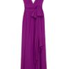 Halston Heritage Waist Tie Grecian Gown in Purple - Lyst