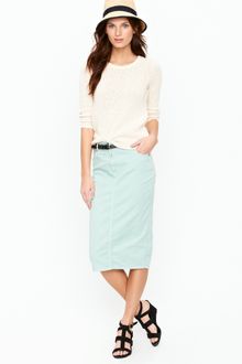 J.Crew High-waisted Pencil Skirt in Garment-dyed Denim - Lyst